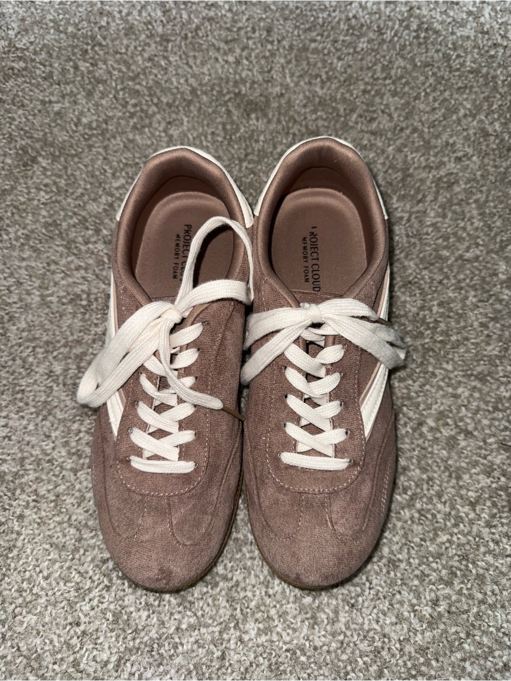 Project Cloud Women's Rose Suede Sneakers with White Accents